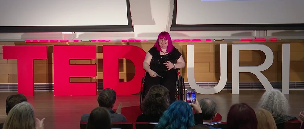 Young woman who uses a wheelchair gives local TED Talk