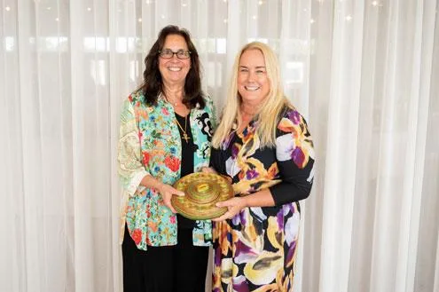 Thank you, Carrie, for your amazing visionary leadership! Administrator, Michele Banks, with Looking Upwards’ Executive Director Carrie Miranda