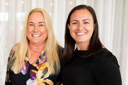 Executive Director, Carrie Miranda with Volunteer of the Year, Sarah Roger